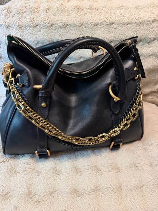 Dooney & Bourke Handbags - NWOT Dooney & Bourke Large Florentine Satchel Black with Chains